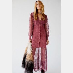 Free People Siena Lace Gown By Nightcap